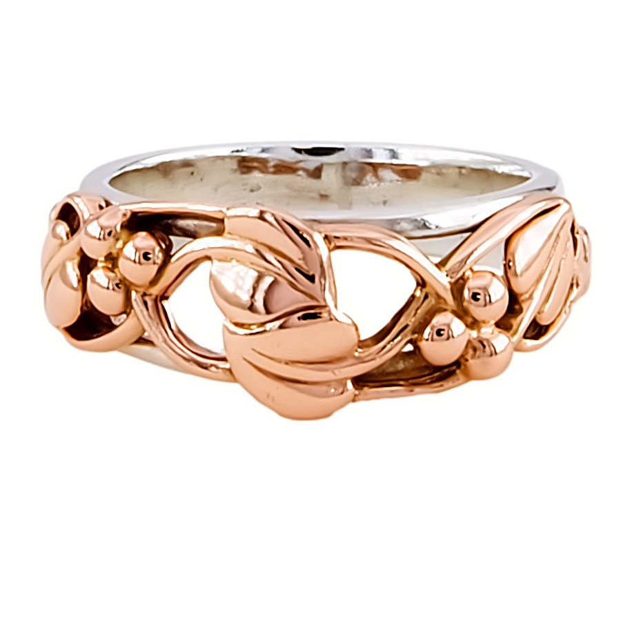 Silver & 9ct gold Clogau Band Ring size K